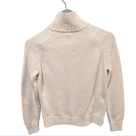 Land's End white knit cardigan sweater size small - Picture 5 of 9